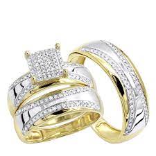 Options featuring a blend of rose and yellow gold are ideal for those who tend to wear rings, bracelets and necklaces of different colors. Fingerhut Bridal Sets Silver Engagement Round Cz 2pc Wedding Ring Set Wedding Our Buy Now Pay Later Plans Allow You To Get What You Want Or Need Now