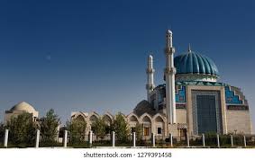 Dilimizin gelişmesini, zenginleşmesini o'na borçluyuz. New Hoca Ahmet Yesevi Mosque Moonrise Stock Photo Edit Now 1279391458