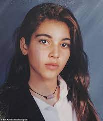 The star shared a series of pictures on instagram stories, showing. Kim Kardashian Goes Fresh Faced In A Rare Childhood Throwback Of Her 7th Grade Coolness Daily Mail Online
