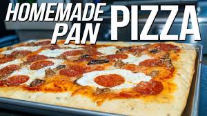The Best Homemade Pan Pizza Sam The Cooking Guy 4k Youtube Homemade Pizza Best Homemade Pizza Pan Pizza