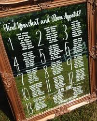 Wedding Seating Chart Mirror Calligraphy Wedding Signs