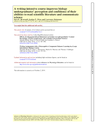 Biology of water and health from tufts ocw · 5. Pdf A Writing Intensive Course Improves Biology Undergraduates Perception And Confidence Of Their Abilities To Read Scientific Literature And Communicate Science