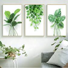 Black olives watercolor background illustration set. Nordic Green Refresh Minimalist Leaves Canvas Poster Print Pictures No Framed Shopee Malaysia
