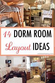 14 Dorm Room Layout Ideas For 2020 Milk Tea Theory Dorm Room Layouts Room Layout Dorm Room Setup
