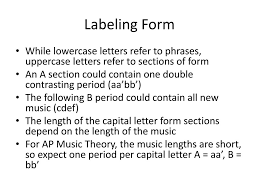 This is called the form of the music. Ap Music Theory Mr Silvagni Ppt Download