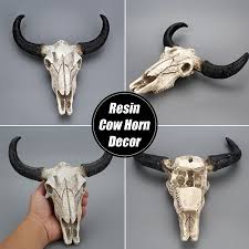 Whether you're going for classic or chic, make it happen with home accents and decor from big lots. Resin Longhorn Cow Skull Head Wall Hanging Decor 3d Animal Wildlife Sculpture Figurines Crafts Horns For Home Decor Walmart Canada