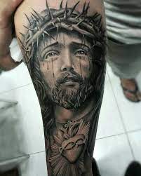 Amazing Artist Samuraistandoff Samuraistandoff Awesome Fresh Bernini Jesus Holding Sacred Heart Forearm Tattoo Samuraistandoff Jesustattoo Sac Tatuaje Angel