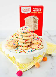 This cake tastes like a boxed white cake mix only better, it has never failed me yet, it is a recipe that i use over and over again for the *perfect* white cake, and so easy to make too! Funfetti Cake Mix Cookies Try This Fun Recipe Using Cake Mix Helloyummy