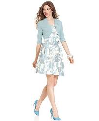 Jessica Howard Petite Dress And Sweater Sleeveless Floral Print A Line Womens Petite Dresses Macy S Petite Dresses Dress For Petite Women Dresses