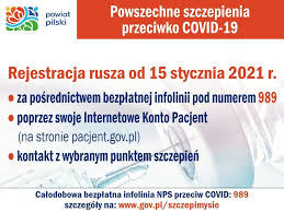 O kolejnych terminach będziemy informować państwa na biężaco na naszej stronie internetowej. Rejestracja Seniorow Na Szczepienia Przeciw Covid 19 Powiat Pilski