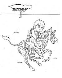 The pictures in these printable you can begin with their most loved picture like printable go diego go coloring pages in various designs including diego performing his skateboard. Diego Ride A Zebra In Go Diego Go Coloring Page Netart
