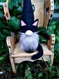 Gnomes Black Cat Gnome Black Cat Gnomes Cat Decor Halloween Etsy Gnomes Gnomes Diy Diy Gnomes