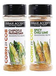 Amazon Com Urban Accents Corn On The Cob Vegetable Seasoning Chile Lime And Chipotle Parmesan 2 Pack Grocery Gourmet Food