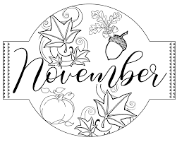 November Coloring Pages – Printable Coloring Pages. FREE