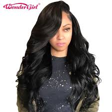 Wonder Girl Pre Plucked Brazilian Body Wave Full Lace Human Hair Wigs For Black Women Natural Hairline With Human Hair Wigs Wig Hairstyles Human Hair Lace Wigs