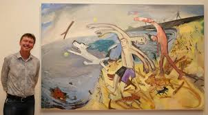 Newcastle Artist Michael Bell Is Done Painting The City S Iconic Dog Beach For Now Newcastle Herald Newcastle Nsw