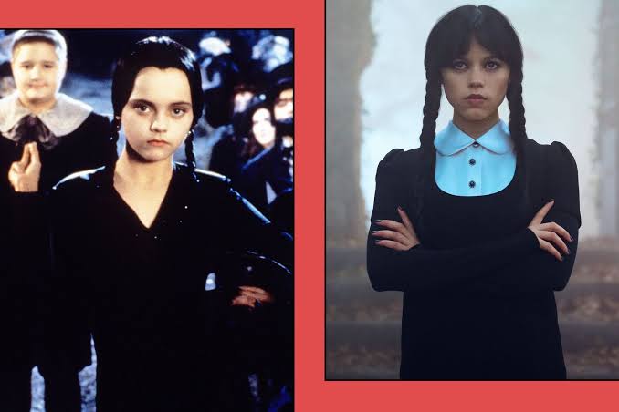 See the 'Wednesday' cast side-by-side with the 1990s Addams Family