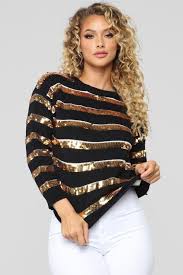 Black And Gold Sweater Notice Me Sweater Black Gold Casual Style Outfits Chic Outfits Fashion