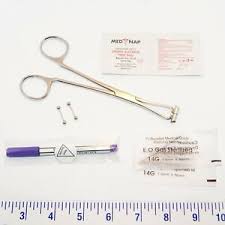 Navel deep with a needle. Diy Septum Clamp 14g Piercing Needle 2pcs Barbell Lip Navel Cheek Brow Jewelry Ebay