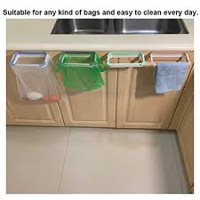 Foldable design saves kitchen space. 2 Pieces Small Portable Trash Bag Holder For Home Kitchen Cupboard Cabinet Door Drawer Space Saving Hanging Plastic Garbage Bag Storage Rack Green