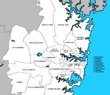 21 merging major tourist destinations (manly, bondi, etc) into districts. Sydney Wikipedia