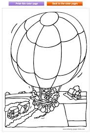 Try to color balloons to unexpected colors! Hot Air Balloon Coloring Picture Free Printables