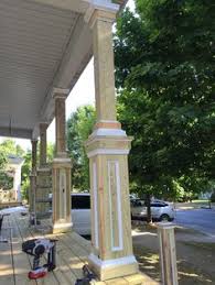Climbing plants can be grown on the posts or over panels of lattice work to add privacy. 28 Porch Columns Ideas Porch Columns Porch Posts Porch