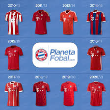 The new adidas football 2017/2018 bayern munich home jersey is inspired by the 1970's jersey worn by the. Fc Bayern Munchen Home Kit Evolution 2010 2020 No More Blue In Future Footy Headlines