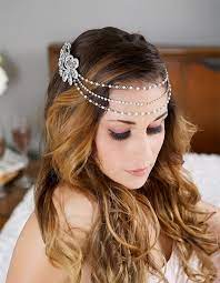 15 Wedding Veil Alternatives That Will Make You Ditch The Classic Look Crystal Bridal Headpiece Chain Headpiece Wedding Hair Accessories