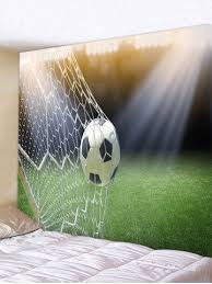 Meet a bodybuilder among the themes! Soccer Ball In Net Print Tapestry Wall Art Tapestry Wall Art Soccer Wall Art Printed Tapestries