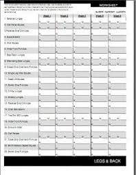 Worksheet P90x Workout Sheets Workout Sheets Leg And Back Workout