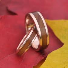 Rose Gold Wood Ring Eco Friendly Wood Wedding Ring Wood Ring Etsy Wood Wedding Rings Set Wood Wedding Ring Rose Gold Wood Ring