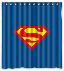 A wide variety of superman bathroom accessories options are available to you Amazon Com New Superman Shower Curtain Bathroom Shower Curtain Durable Fabric Accessories Creative With 12 Hooks 180x180cm Kitchen Dining