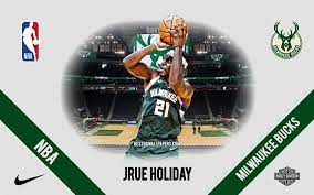 Jun 19, 2021 · jrue holiday, khris middleton find themselves in the 4th, send bucks to conference finals struggling through three quarters, jrue holiday and khris middleton recover just in time to give bucks. Herunterladen Hintergrundbild Jrue Holiday Milwaukee Bucks Amerikanischer Basketballspieler Nba Portrat Usa Basketball Fiserv Forum Milwaukee Bucks Logo Fur Desktop Kostenlos Hintergrundbilder Fur Ihren Desktop Kostenlos