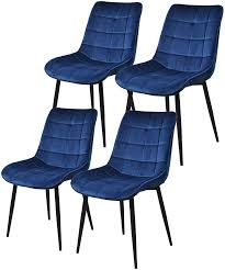 These chairs are a simple sturdy design. Amazon Com Springfavor Dining Chairs Set Of 4 Kitchen Chairs With Sturdy Metal Legs Upholstered Velve Velvet Chairs Living Room Velvet Chair Dining Chair Set
