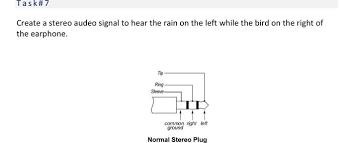 Sleeve = s+b tip = r jumper ring to tip use w3 type headset diagram. Solved Task 7 Create A Stereo Audeo Signal To Hear The R Chegg Com