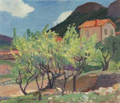 Five of allison's landscape paintings will be featured from june 2010 in an art show at outside the as well as the french landscapes, outside the square will be featuring paintings and sculptures. French Landscape With Fruit Trees Painting Anna Wood Brown Oil Paintings