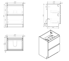 Meuble Primeo 60 Cm Au Sol 2 Tiroirs Bois Alterna Sanitaire Cedeo Tiroir Bois Tiroir Meuble