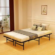 However do not fear bedding manufacturers looking to make a buck are standard high profile box springs are 9 inches 23 cm in height whereas low profile box springs 4 5 out of 5 stars 15 407. Full Black Foldable Bed Frame Metal Platform Base 16inch Box Spring Replacement Mattress Foundation Heavy Duty Steel Slat Beds Frames Bases Bedroom Furniture Ekbotefurniture Com