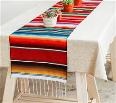 Mexican Classic Serape Table Runner Multi Red In 2020 Table Runners Mexican Table Runner Decorative Pieces