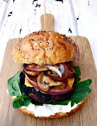 Mushroom & onion blended burgers. Truffle Oil Mushroom And Onion Grilled Burger