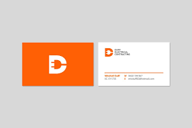Business Cards Designed For Duff Electrical Contractors Branding Design Businesscard Business Card Inspiration Name Card Design Business Card Design