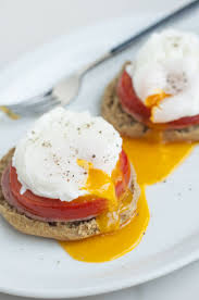 Tomato Ham And Poached Egg English Muffin Recipe Low Carb English Muffin Skinny Taste Recipes Low Calorie Recipes