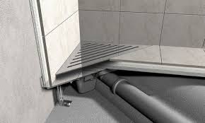 идея душевая кабина из плитки со сливом в полу фото Primer Uglovogo Sliva V Dusha Plitka Sliva Dush