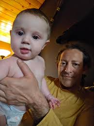 Nix got his first sippy cup today. He approves Then some nardy moments  captured followed by the parade of horses by our back door lol... that,  Ludo approves