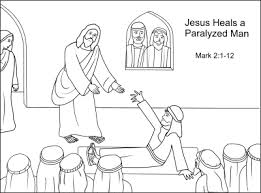 The first thing you need is coloring designs for the pages of your book. Preschool Bible Coloring Pages Jesus Heals A Paralyzed Man