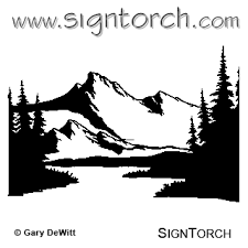 Image Result For Silhouette Mountains And Trees Vectors Scenery Mountain Silhouette Silhouette Art