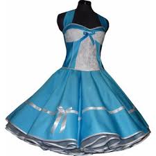 Dein traumkleid günstig und bequem nach hause. Brautkleid Zum Petticoat 50er Jahre Turkis Rosen Weiss Ta