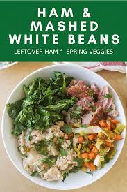Healthy Ham And Mashed White Bean Lunch Recipe Healthy Ham Lunch Bowl Recipe Easy Healthy Lunch Recipes
