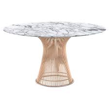 Check spelling or type a new query. Platner Dining Table Polished Arabescato Top And Rose Gold Base For Sale At 1stdibs